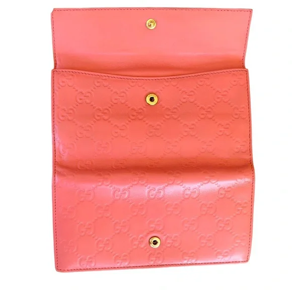 👛Gucci Soft Pink Goldtone Heart Snap Wallet with box Multi-Host Pick Gorgeous!!! - Picture 15 of 17